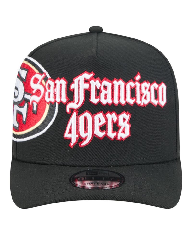 Men's Black San Francisco 49ers Proud A-Frame 9FIFTY Snapback Hat