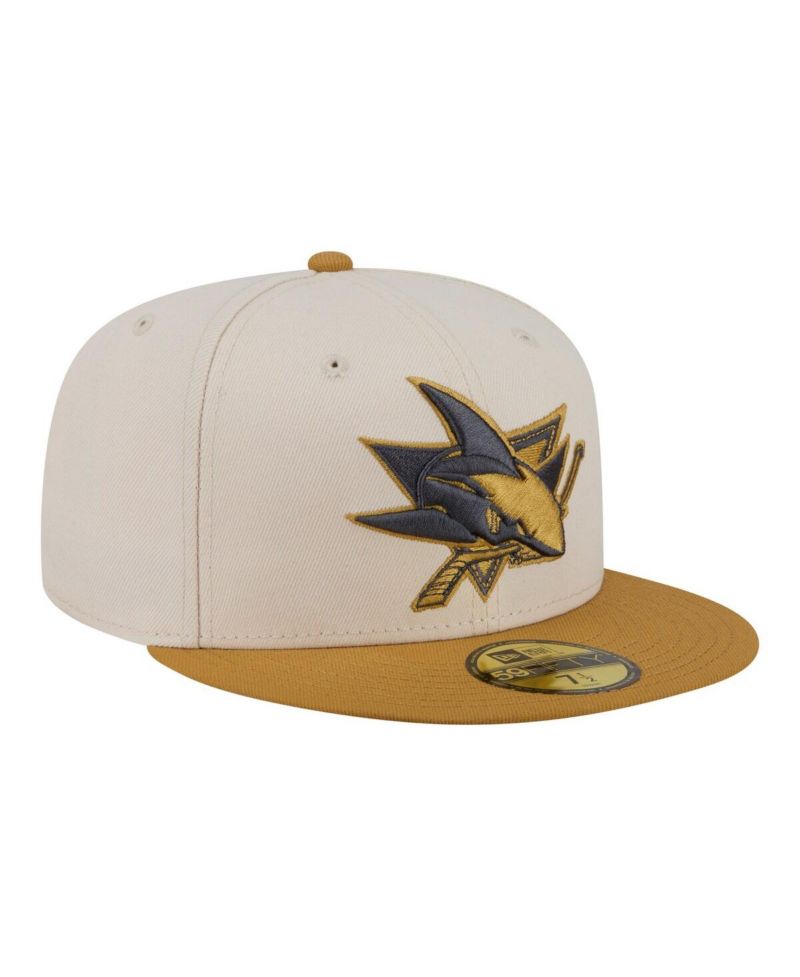 Men's Cream/Tan San Jose Sharks Colorpack Two-Tone 59FIFTY Fitted Hat