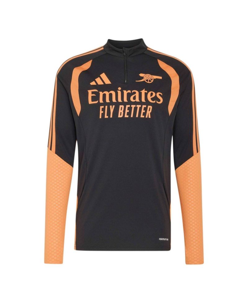 Men's Arsenal FC Tiro Mock Neck Slim Fit Thumbhole Quarter-Zip Pullover