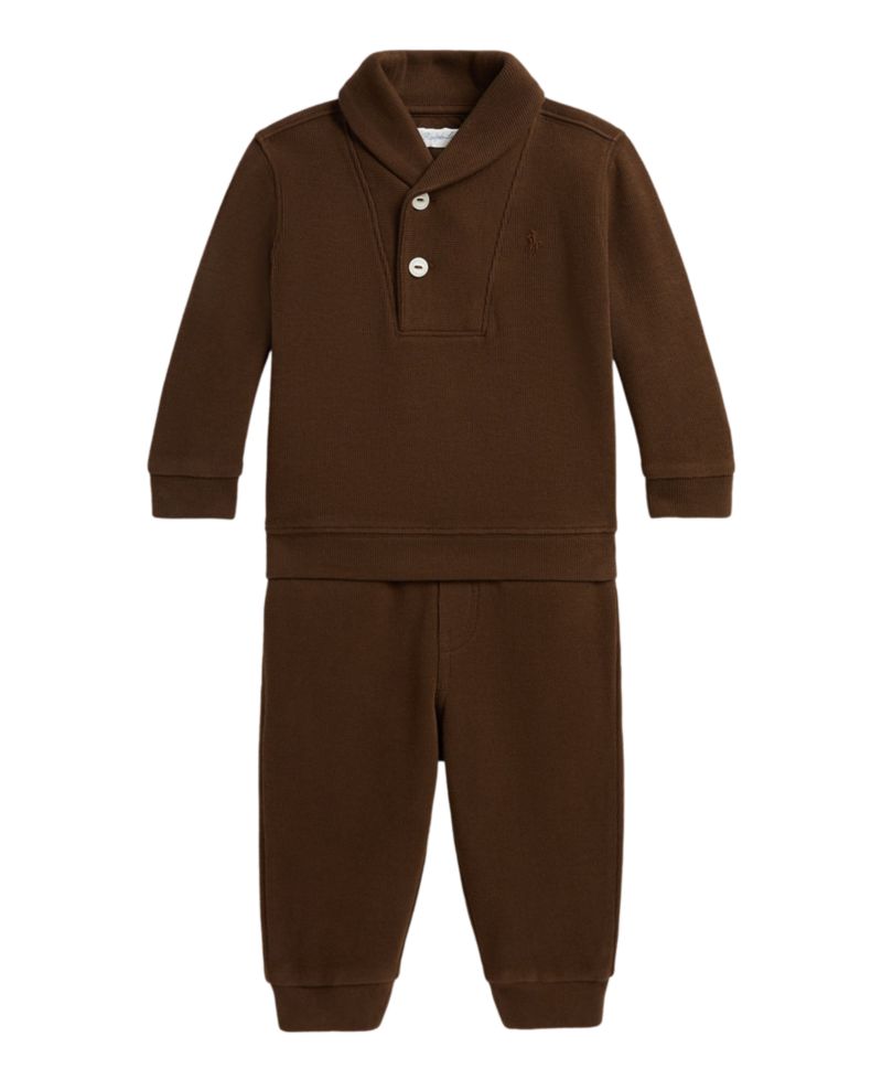 Baby Boys' Double Knit Sweatshirt and Pants, 2-Piece Set