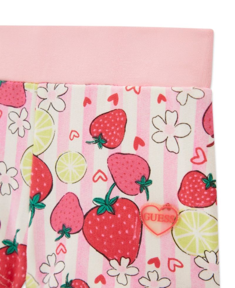 Baby Girls' Strawberry Lemonade Short-Sleeve T-Shirt and Shorts, 2-Piece Set