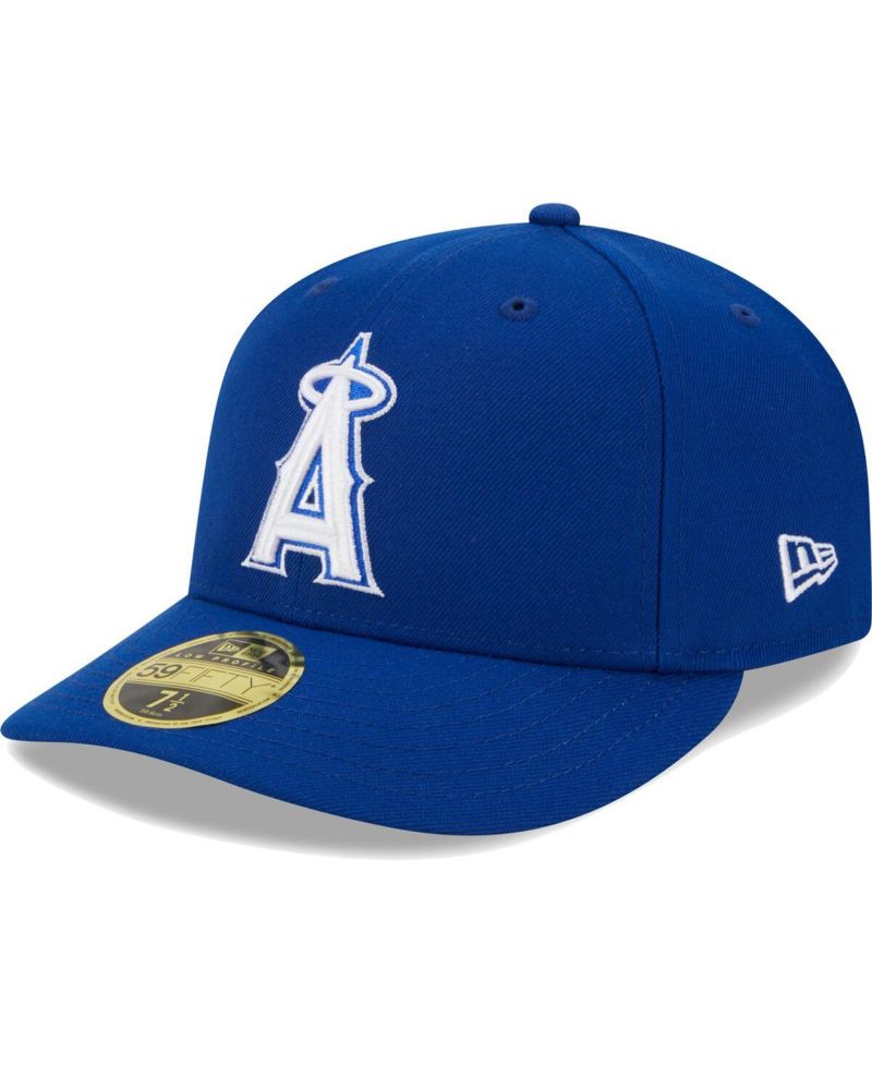 Men's Royal Los Angeles Angels White Logo Low Profile 59FIFTY Fitted Hat