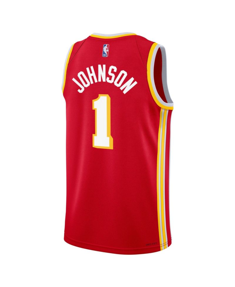 Big Boys and Girls Jalen Johnson Red Atlanta Hawks Swingman Jersey - Icon Edition