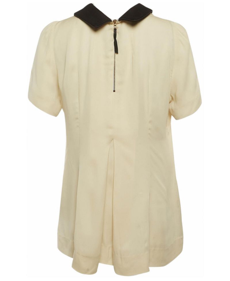 Women's Crepe Top with Contrast Collar