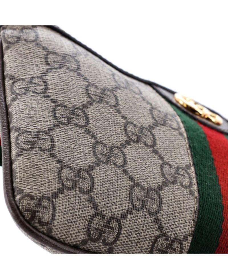 Ophidia Heart Coated-Canvas Belt Bag