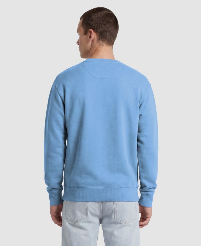 Men's Light Blue Chicago Cubs Fleece Crew Sweatshirt