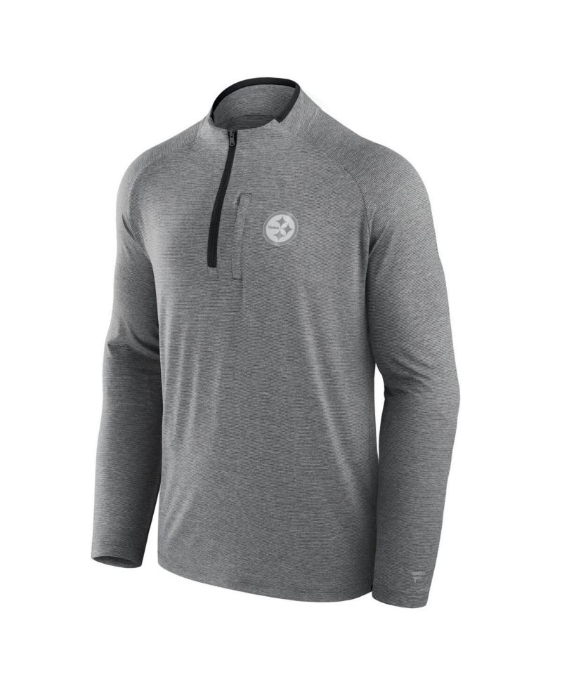 Men's and Women's Charcoal Pittsburgh Steelers Front Office Performance Primary Quarter-Zip Jacket