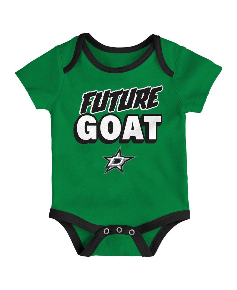 Baby Boys and Girls 3-Pack Dallas Stars Loyal Buddies Bodysuit Set