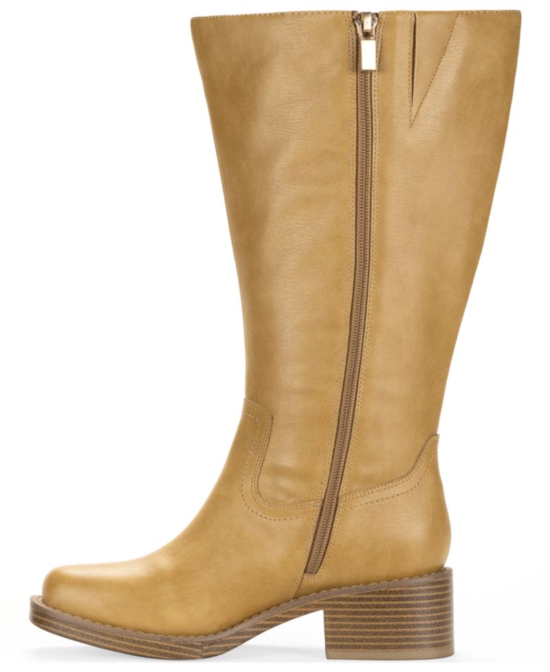 Women's Warblerr Square Toe Tall Boots, Created for Macy's, Regular & Wide Calf