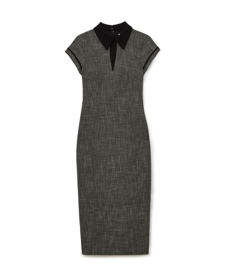 Women's Ava Collared Cap-Sleeve Tailored Midi Dress