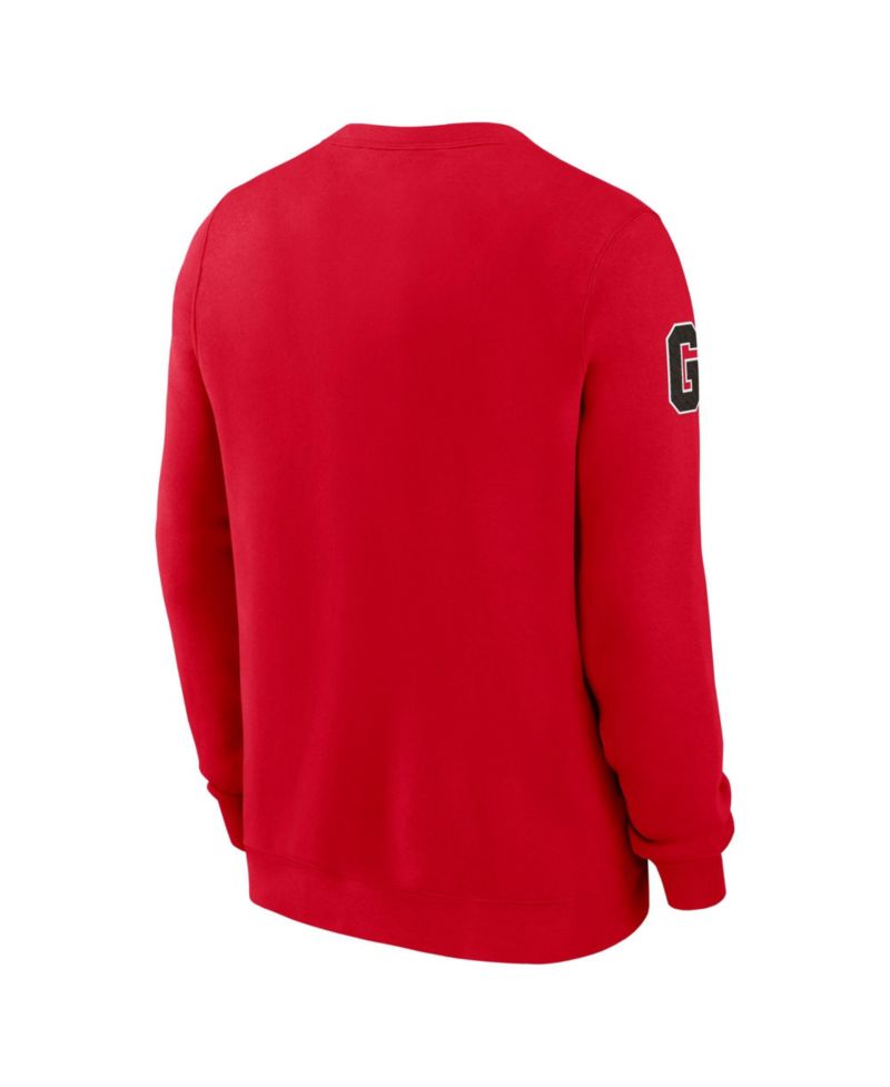 Men's Georgia Sideline Club Fleece Crewneck Sweatshirt