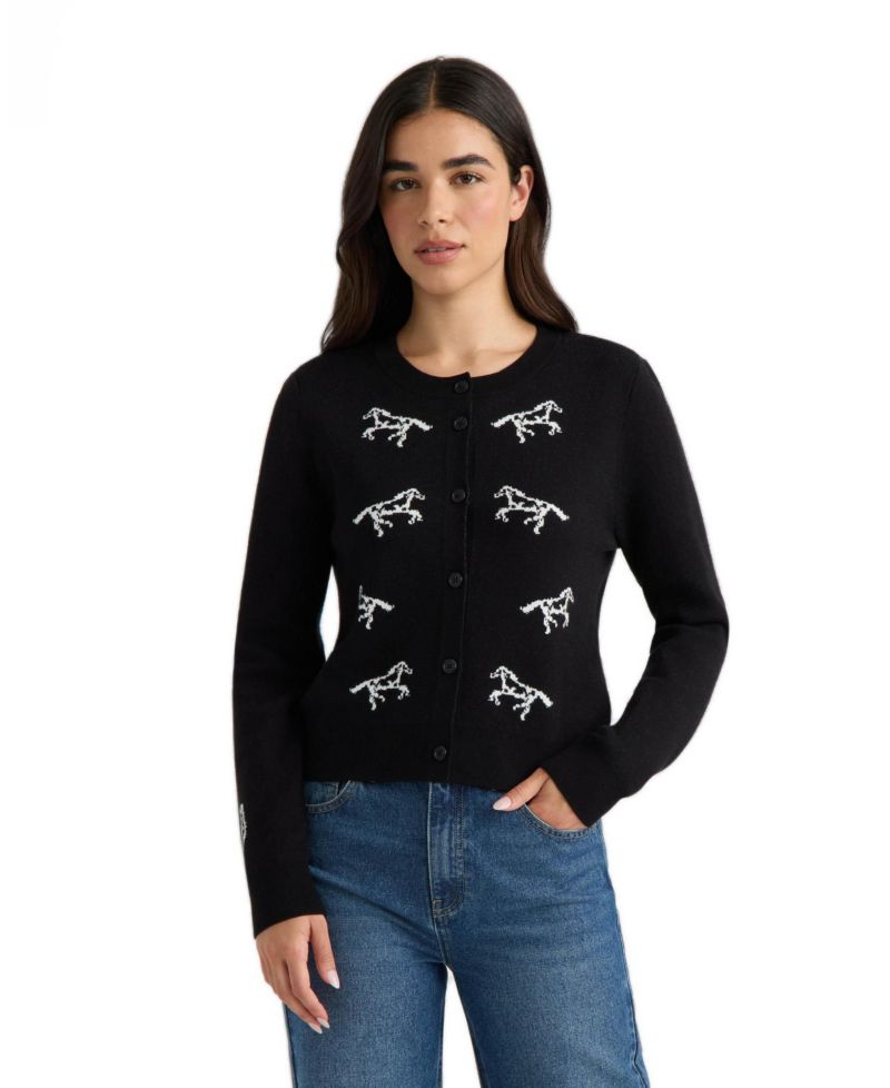 Women's Fitted Long-Sleeve Cardigan