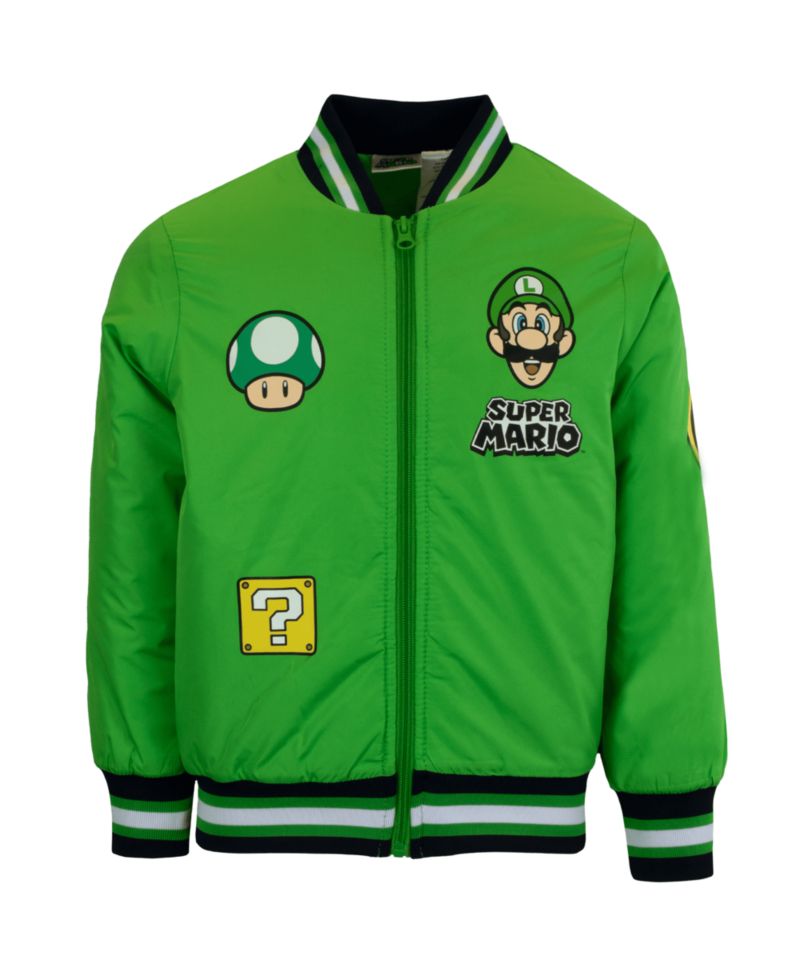 Boys' 4-20 Super Luigi Varsity Bomber Jacket