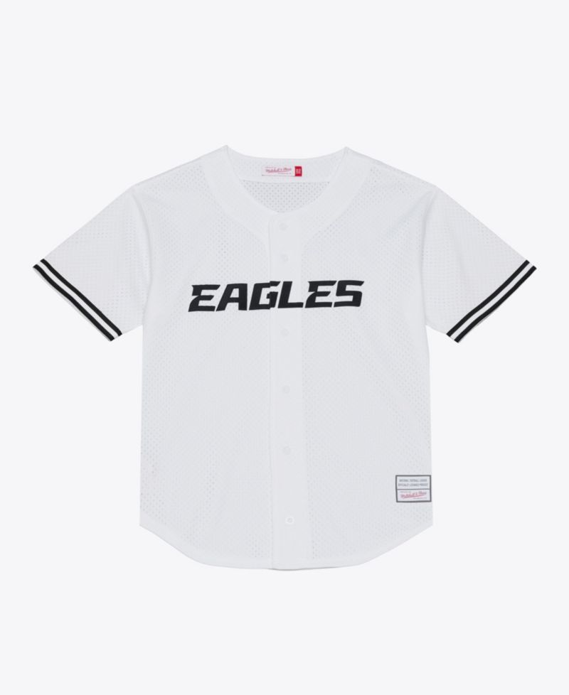 Men's Philadelphia Eagles Mesh Short-Sleeve V-Neck Baseball Jersey