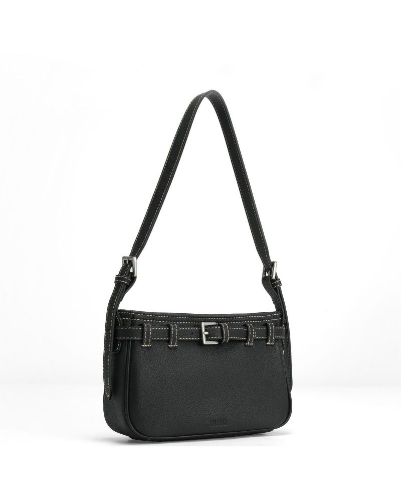 Women's Sloane Leather Shoulder Bag for Women Convertible Crossbody Purse Small Belt Detail Handbag