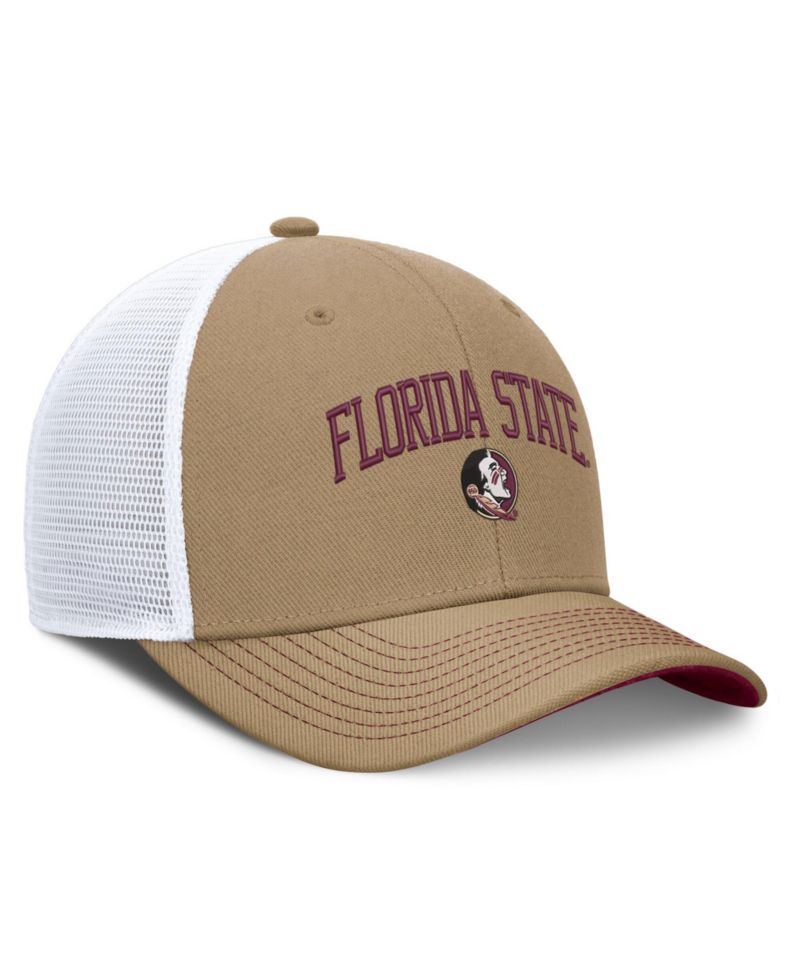 Men's and Women's Beige/Garnet Florida State Seminoles Primetime Arched Trucker Adjustable Hat