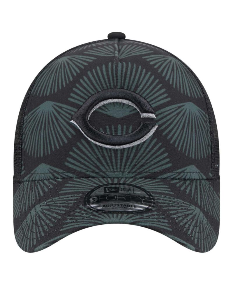 Men's Black Cincinnati Reds 9FORTY A-Frame Trucker Adjustable Hat