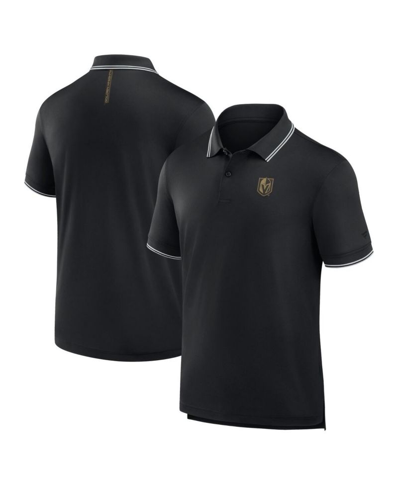 Men's Black Vegas Golden Knights Front Office Move Mono Polo Shirt
