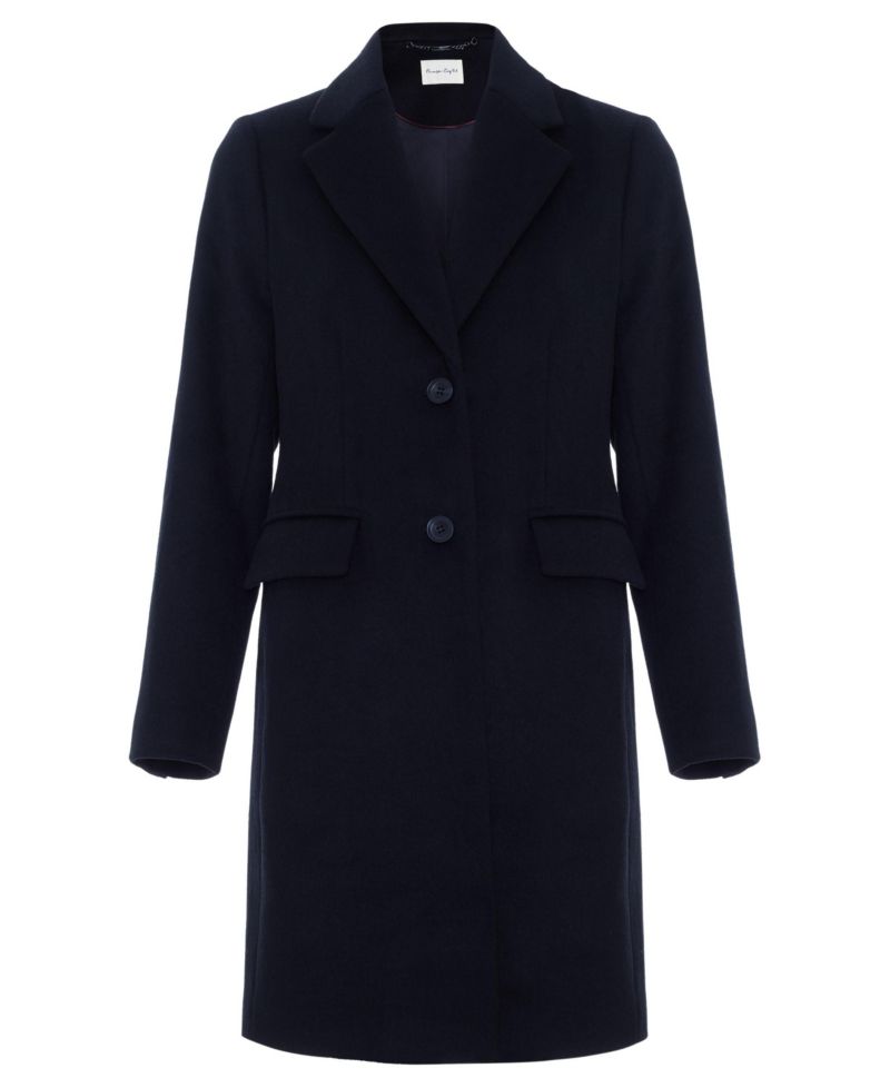 Women's Lydia Wool-Blend Structured Mid-Length Coat