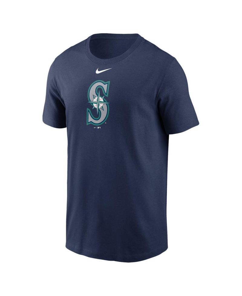 Men's Navy Seattle Mariners Fuse Logo T-Shirt