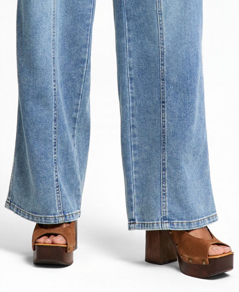 Petite Seamed Slouchy Tie-Waist Jeans