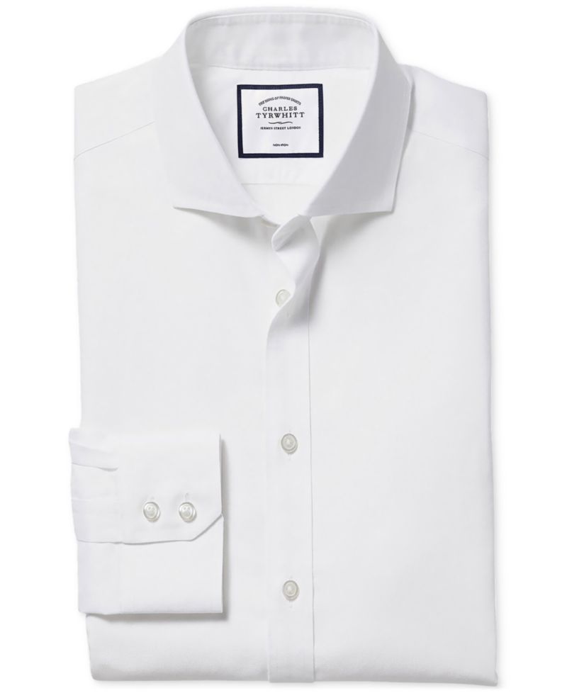 Men's Slim-Fit Twill Dress Shirt
