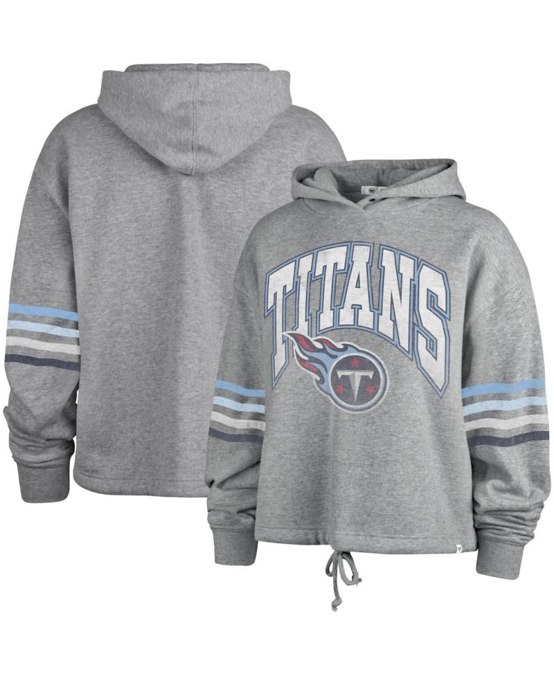 Women's Heather Gray Distressed Tennessee Titans Upland Bennett Pullover Hoodie