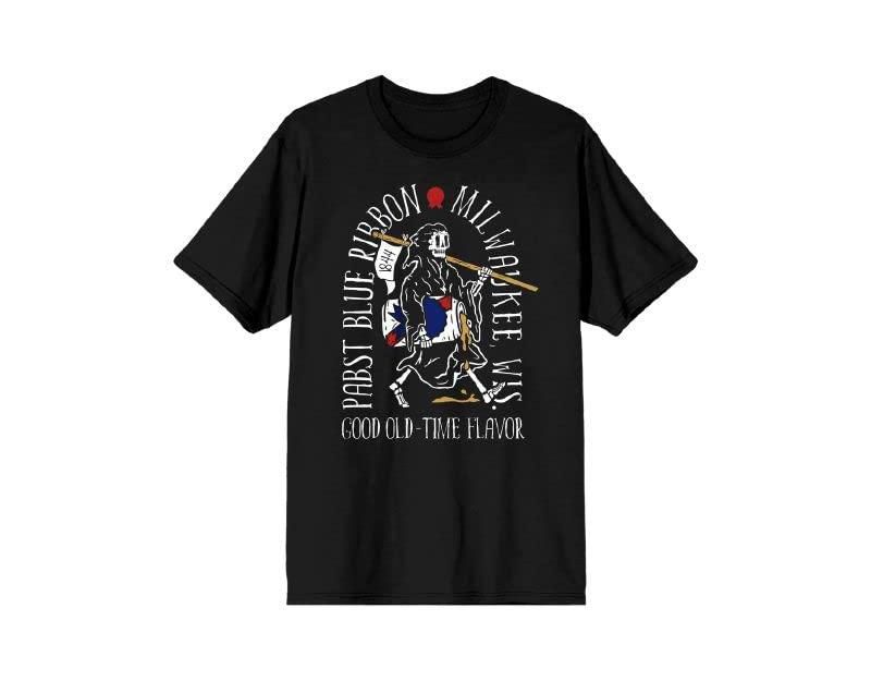 Men's Grim Reaper Good Old-Time Flavor Black T-shirt-Small