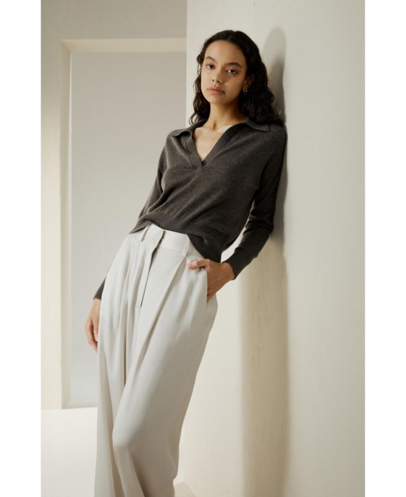 Women's Cashmere Polo Shirt