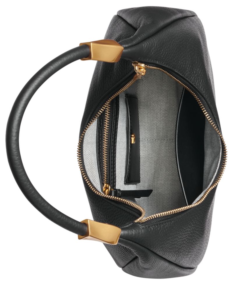Quogue Leather Small Hobo Shoulder Handbag