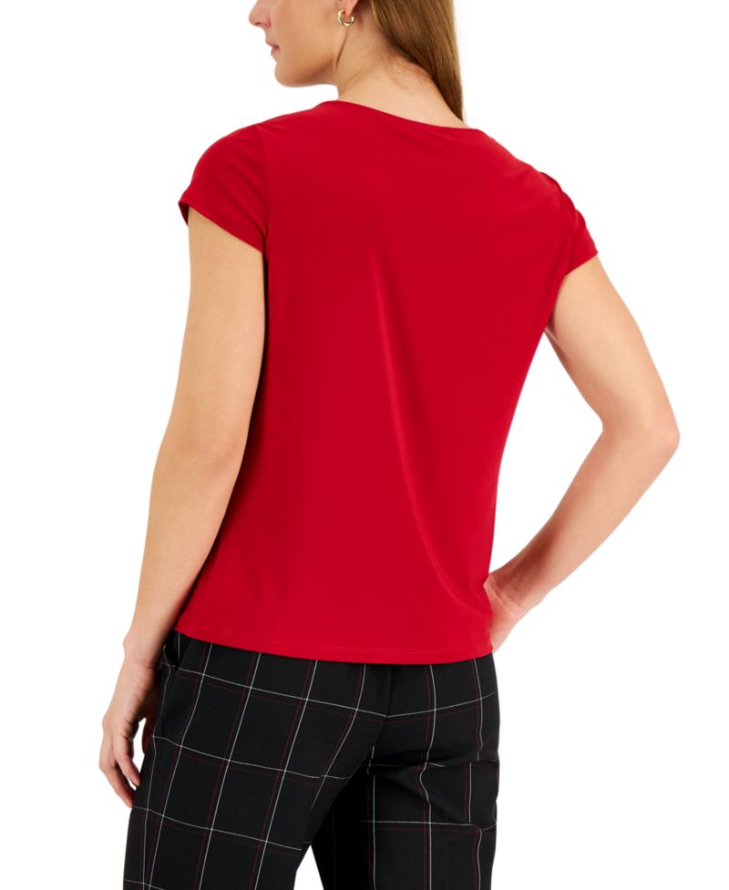Petite Cowl-Neck Top