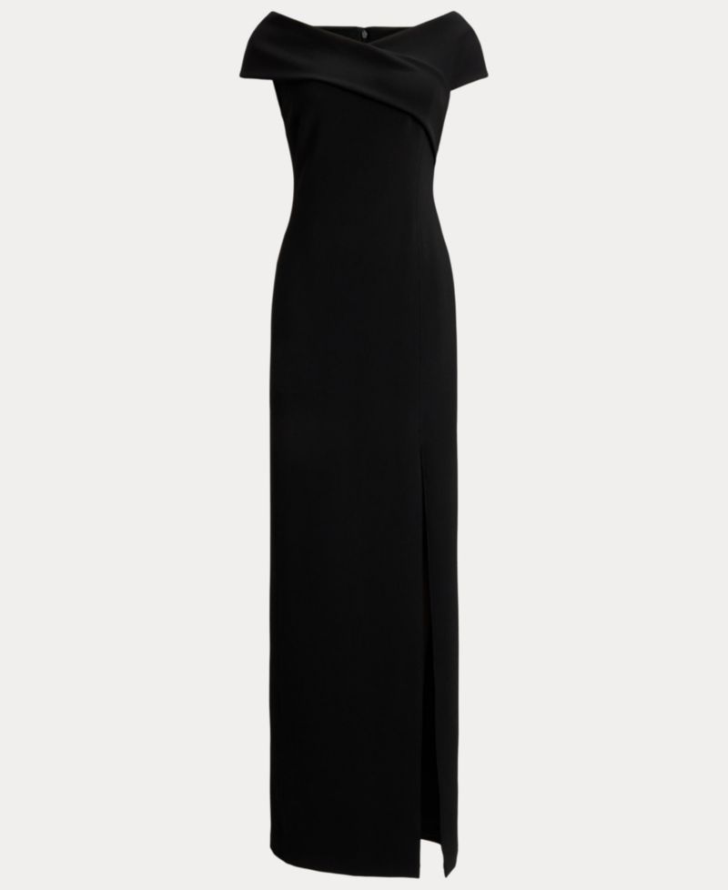 Women's Faille Off-the-Shoulder Gown