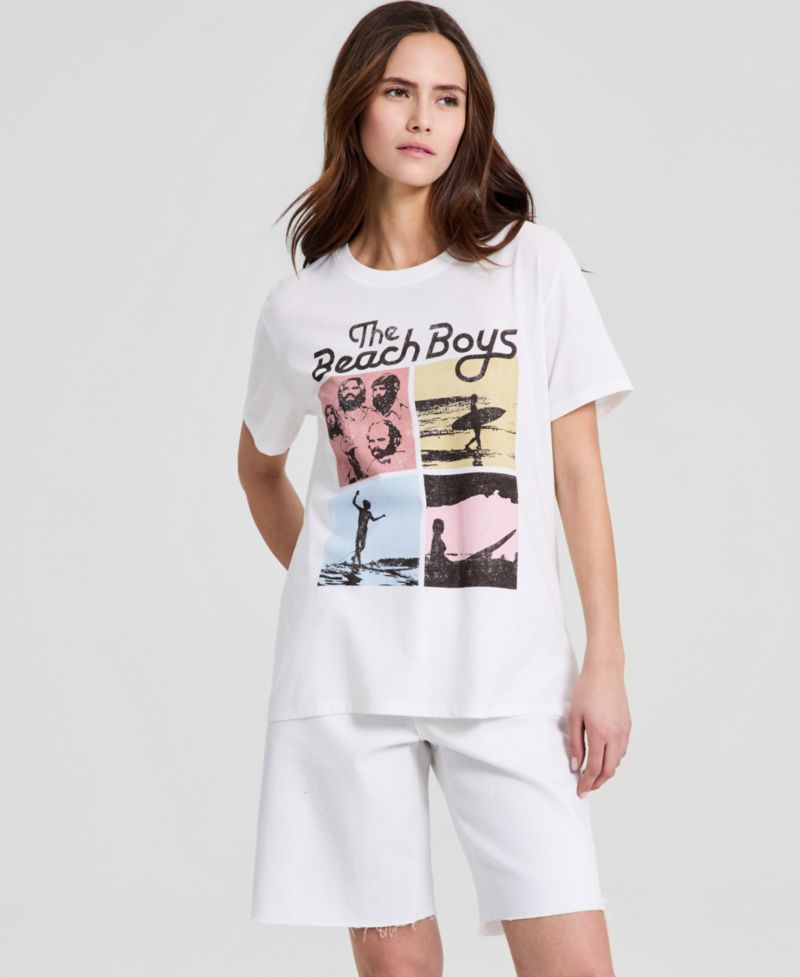 Women's The Beach Boys Graphic-Print Crewneck T-Shirt