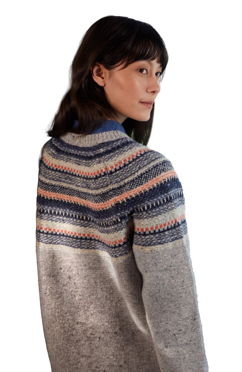 Women's Stitchy Stripe Yoke Sweater