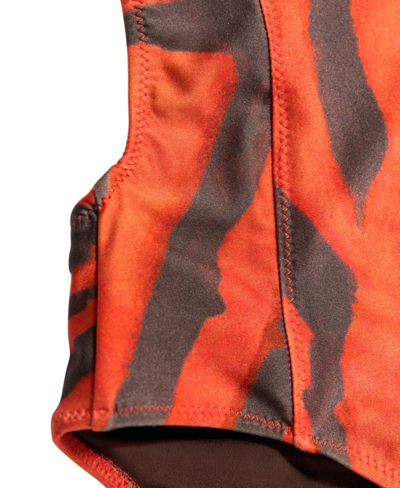 Women's Animal-Print Halter Cutout One-Piece Swimsuit