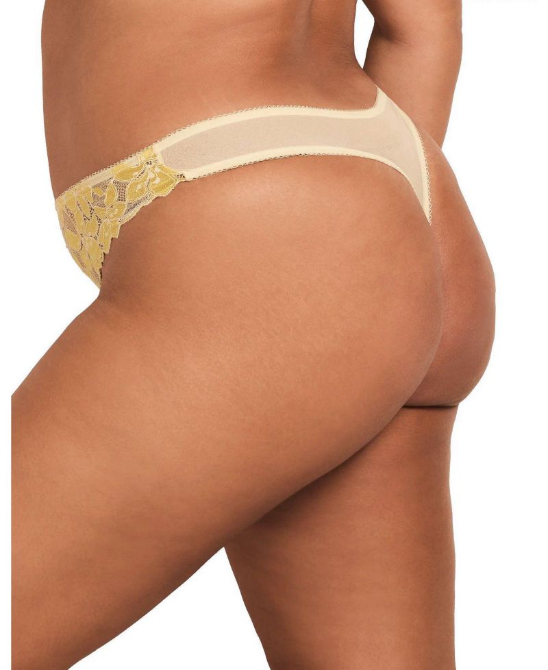 Plus Size Mellody Floral-Lace Thong