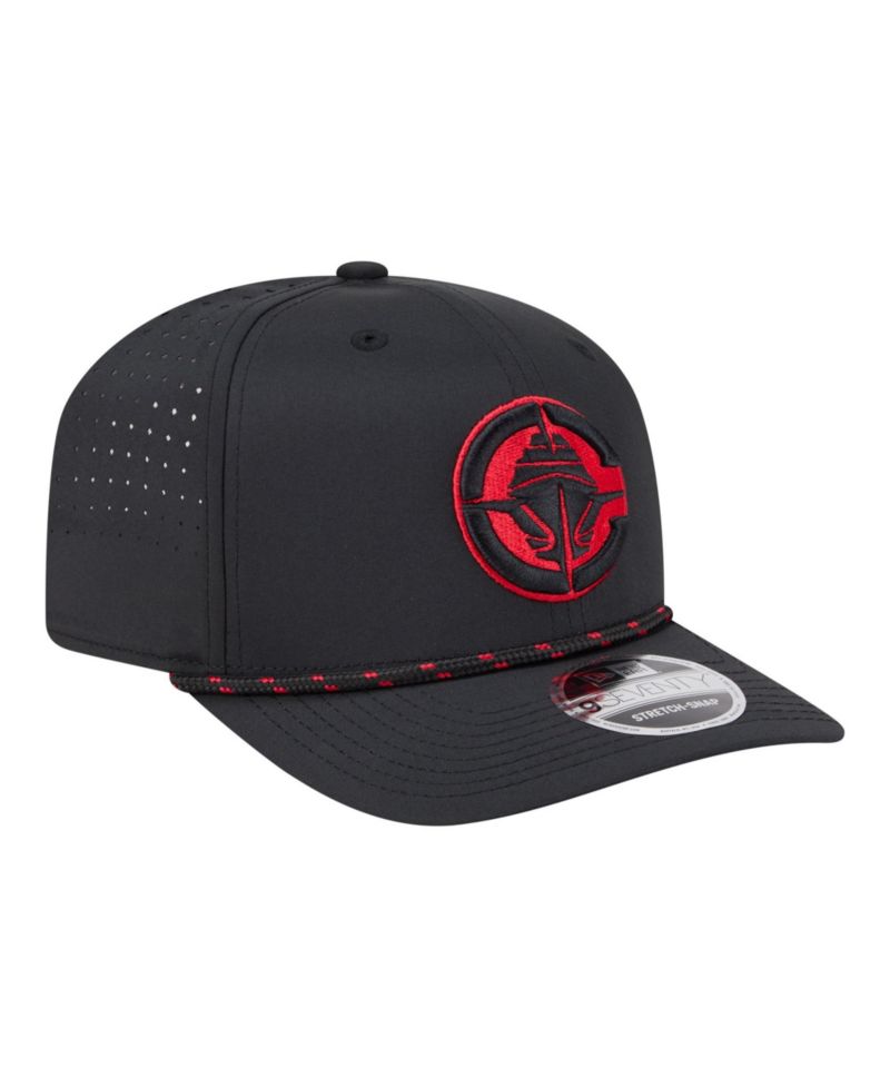 Men's Black LA Clippers Sport Rope Vented Stretch-Snap 9SEVENTY Hat