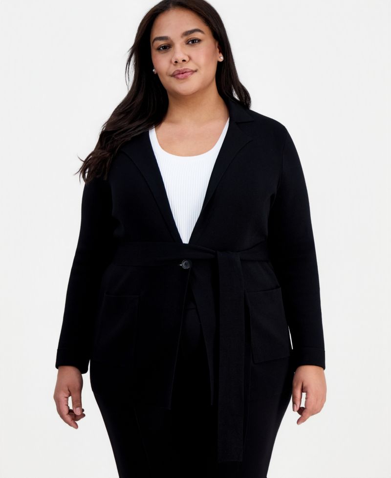 ASL Plus Size Tie-Waist Cardigan