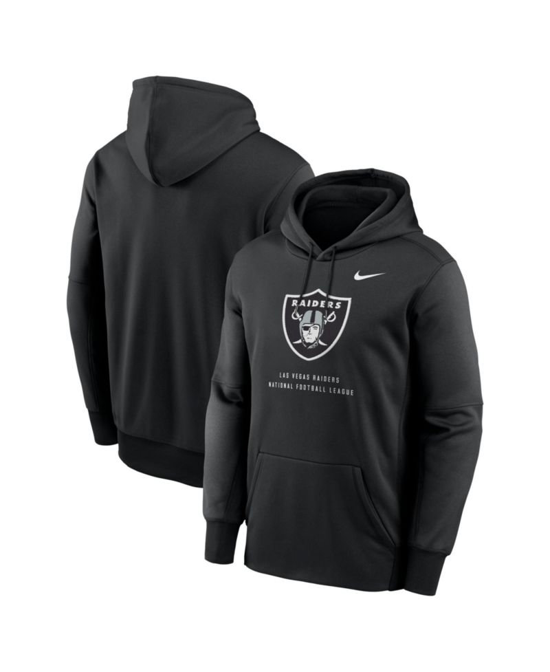 Men's Black Las Vegas Raiders Toss Sweep Therma-FIT Hoodie