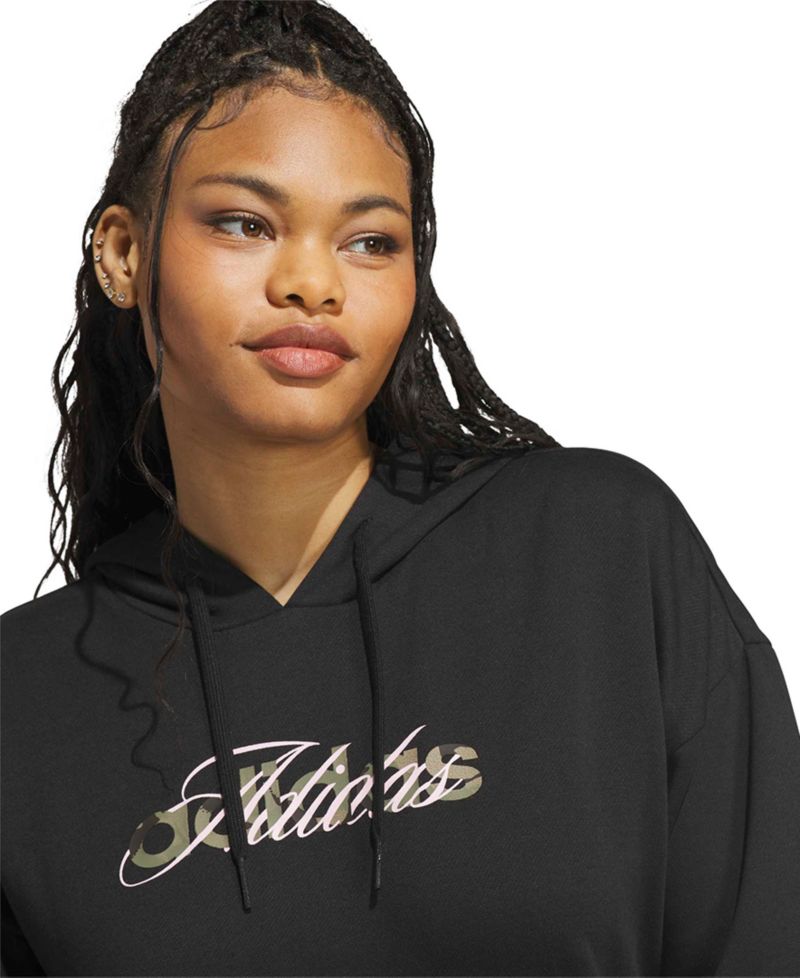 Women's Camo Wordmark Graphic Fleece Hoodie