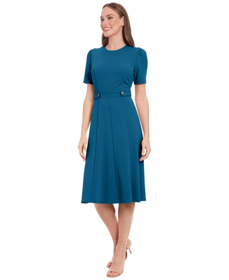 Women's Side Tab Crew Neck Dress