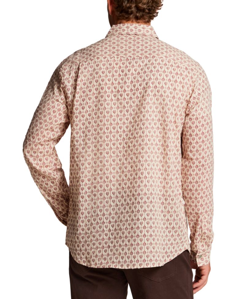 Men's Dobby Motif Holiday Print Shirt