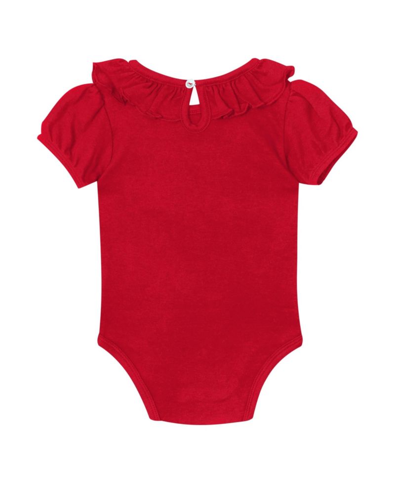 Baby Boys and Girls Red/Gray Georgia Bulldogs Two-Pack Playtime Ruffle Bodysuit Set