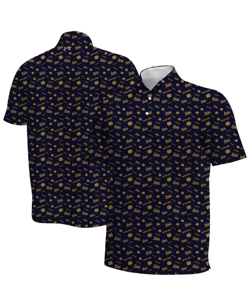 Men's Navy Notre Dame Fighting Irish Gameday Armourfuse Polo Shirt