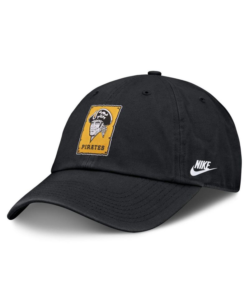 Men's Black Pittsburgh Pirates Cooperstown Club Adjustable Hat