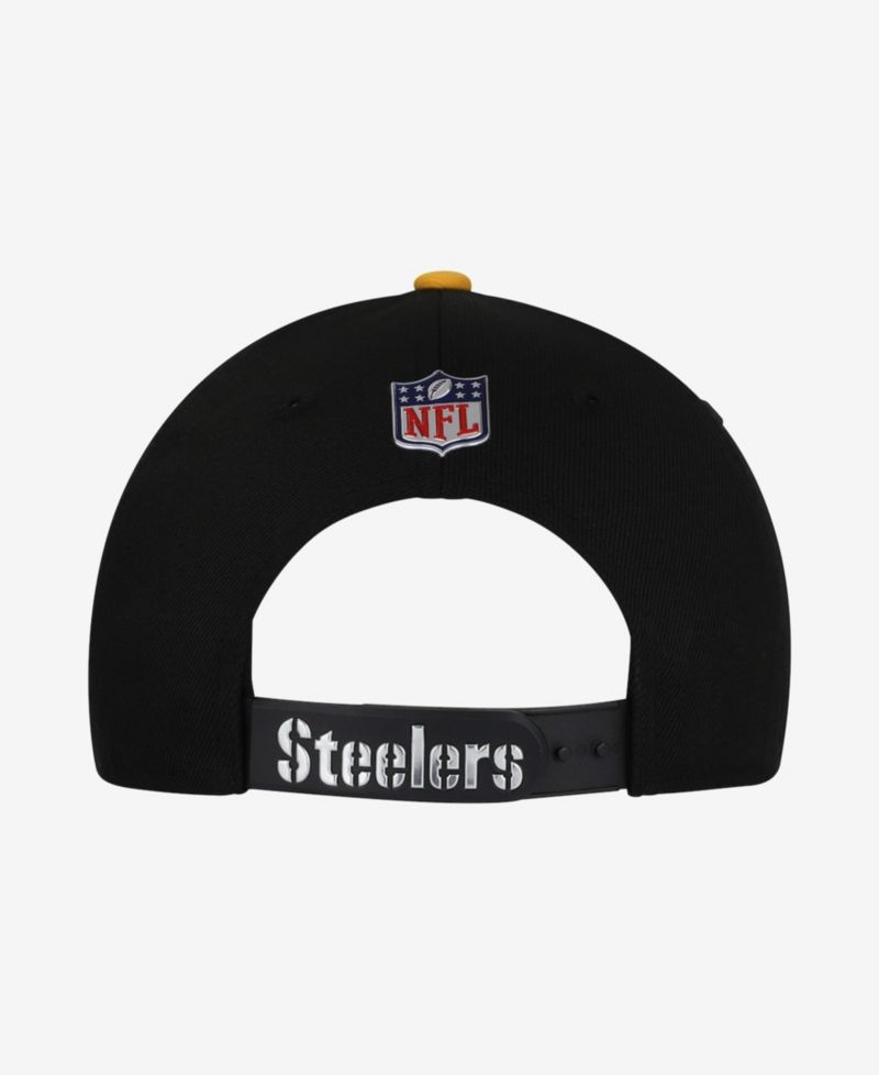 Big Boys and Girls Black/Gold Pittsburgh Steelers 2026 NFL Draft Pre-Curved 9FIFTY Snapback Hat
