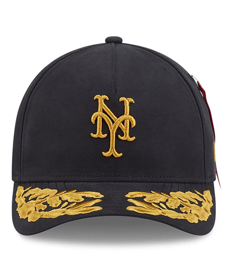 Men's Black New York Mets A-Frame 9FORTY Adjustable Hat