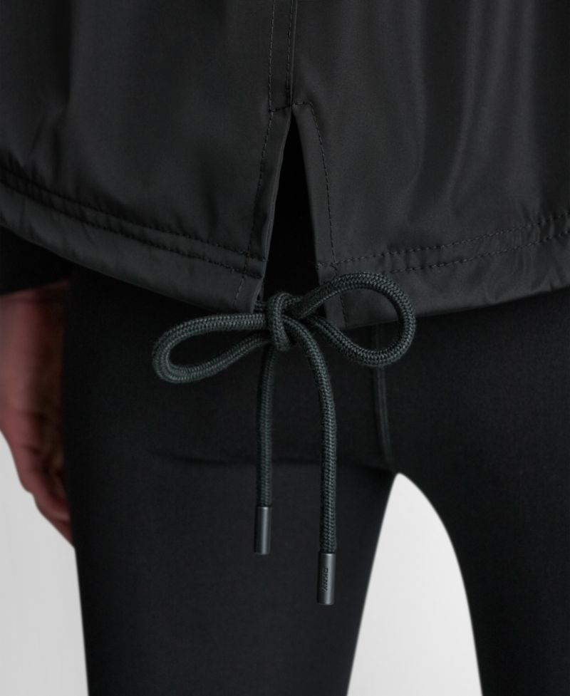 Women's Cropped High-Low Hooded Jacket