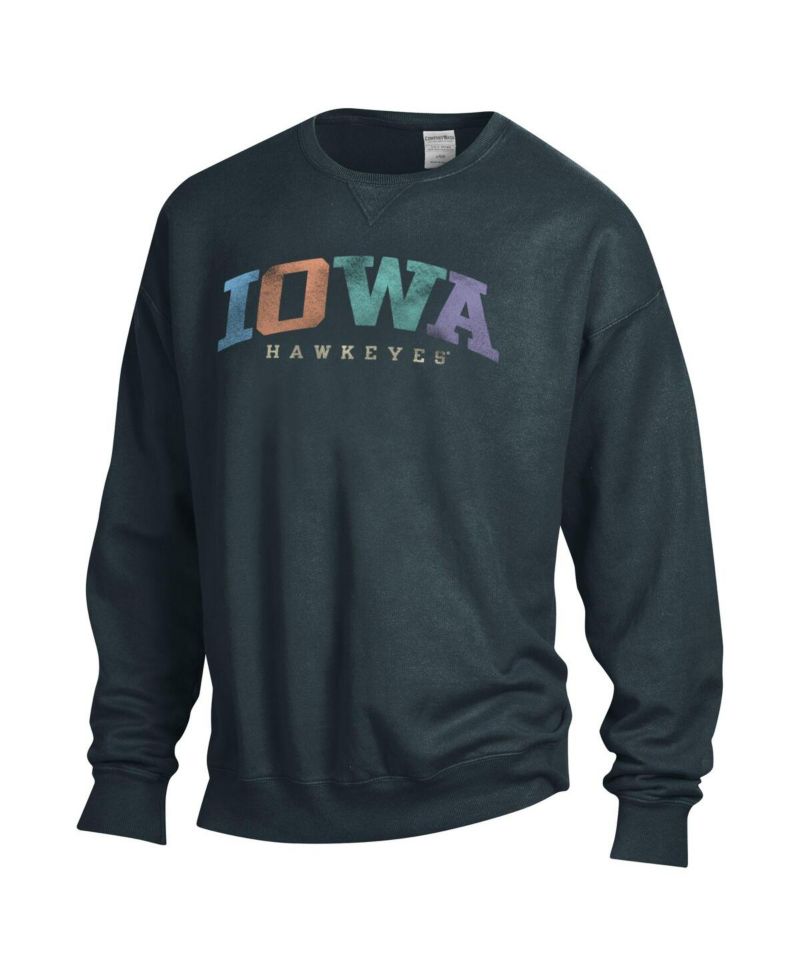 Men's and Women's Gray Iowa Hawkeyes Oversized Pullover Sweatshirt