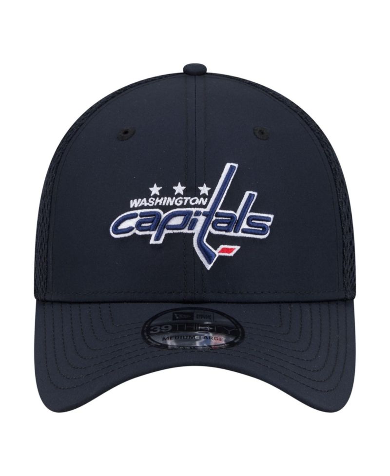Men's Navy Washington Capitals Logo 39THIRTY Flex Hat